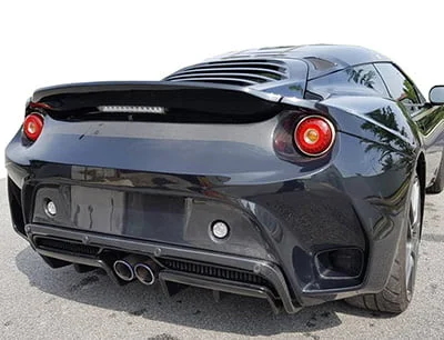 Evora GT430 Style Rear Bumper with Carbon inlays and GRP Diffuser extender - Image 4