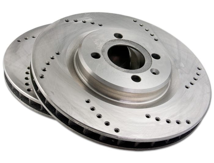 ESBD OE Lotus 308mm cross drilled single piece brake discs - Image 1